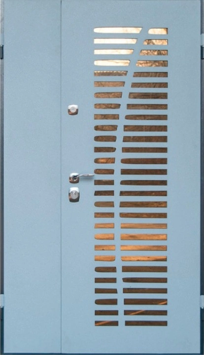 Теплосталь - Входная дверь Теплосталь ТС33 Стеклопакет (Н8 дуб серый) (Р6) (120 * 205П)