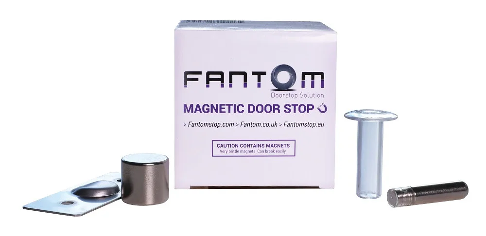 System - FANTOM PREMIUM Магнитный дверной стопор скрытого монтажа с функцией удерживании-открывания (hold-open) прозрачный #3