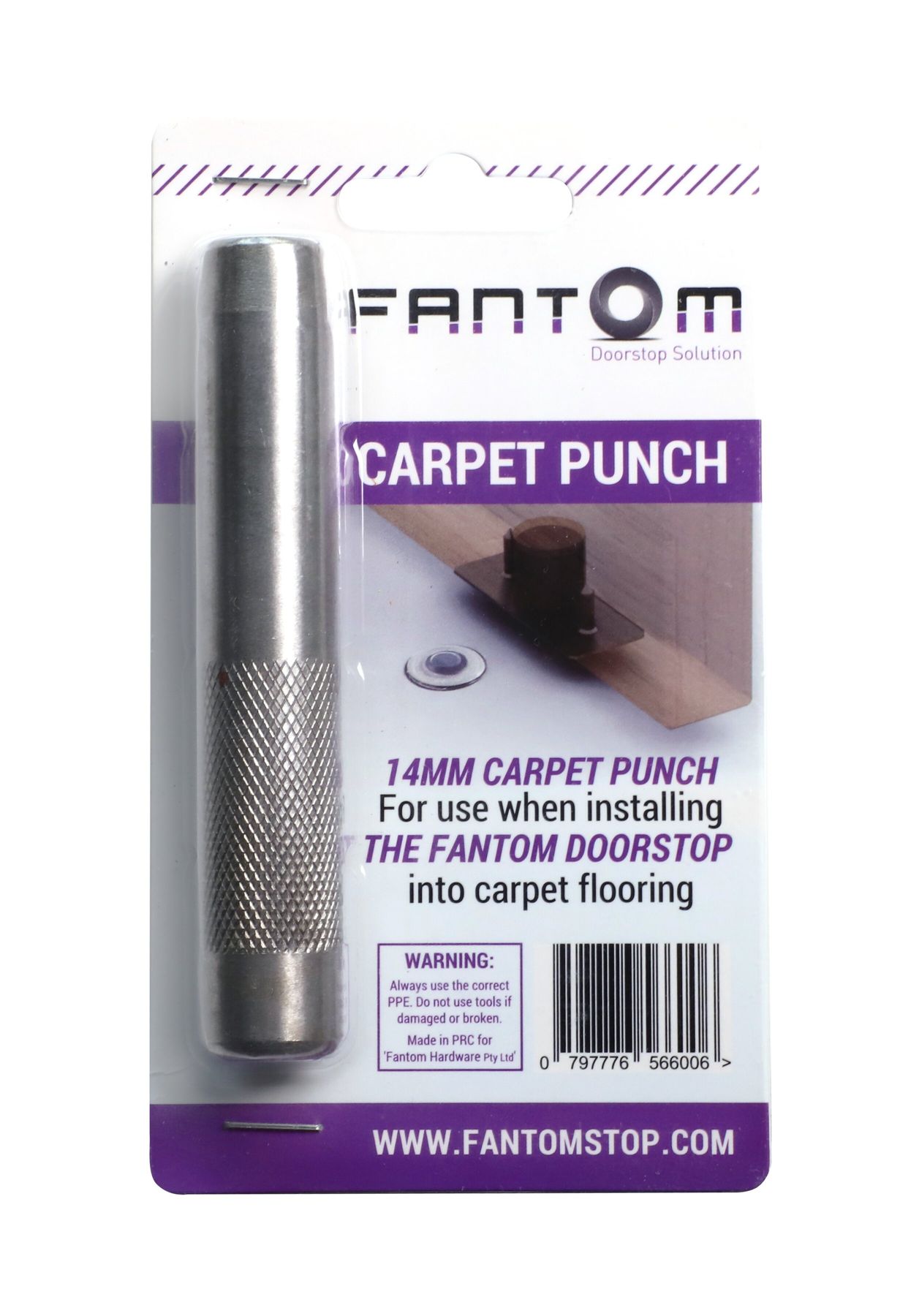 System - FANTOM Carpet Punch Пробой для дверного стопора стальной