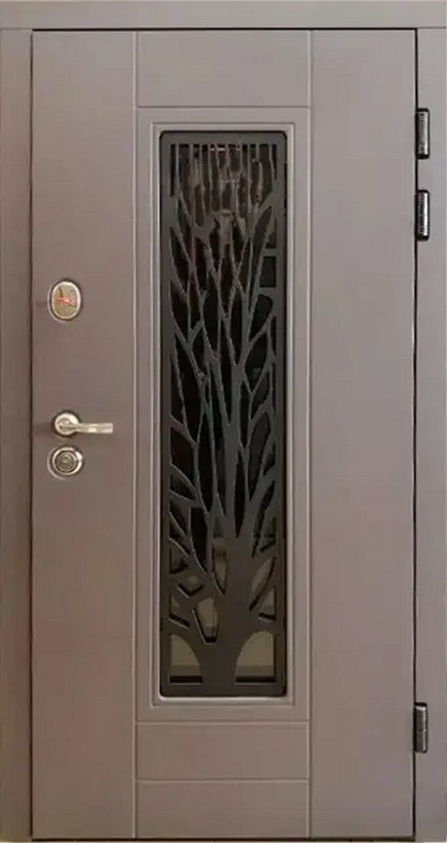 Входные двери - Дверь входная Портала G-7 полимер антрацит серия Трио Термо #2
