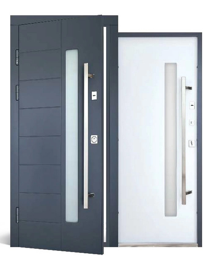 RAL 7016 - Дверь входная Abwehr модель Liberty Glass