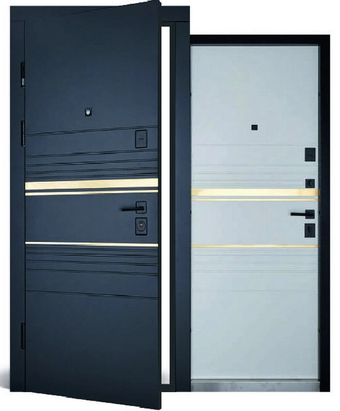 Входные двери - Дверь входная Abwehr с зеркалом модель Goldy