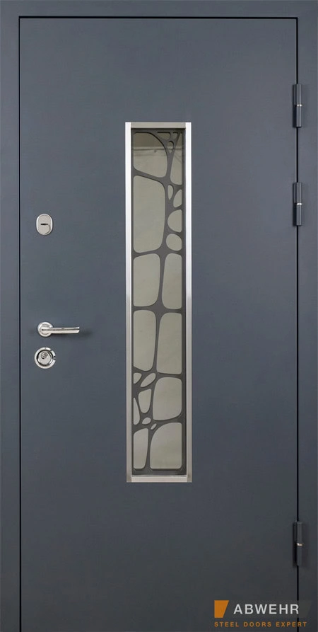 В частный дом - Дверь входная Abwehr с терморазрывом модель Nordi Glass #1