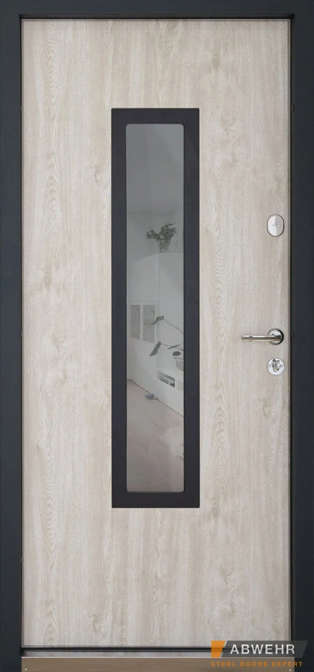 В частный дом - Дверь входная Abwehr с терморазрывом модель Nordi Glass #2