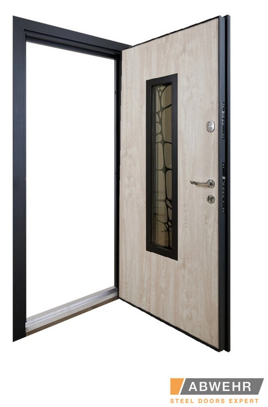 Со стеклом - Дверь входная Abwehr с терморазрывом модель Nordi Glass #3