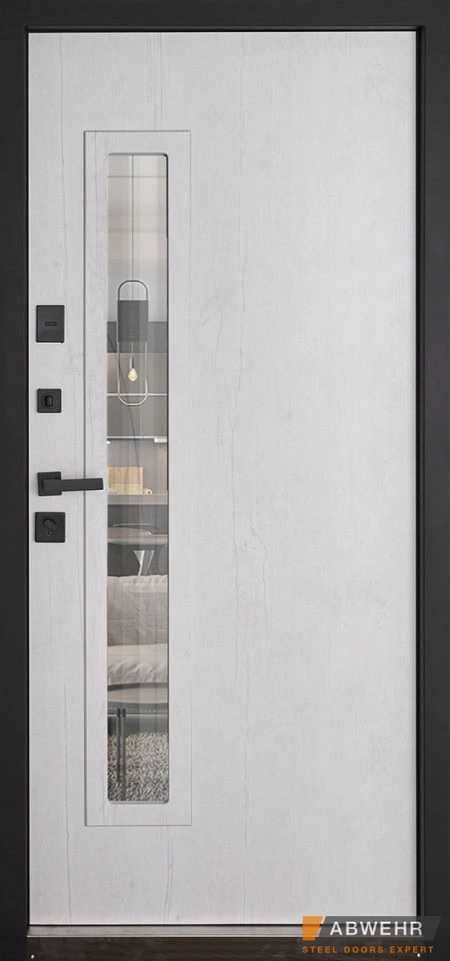 В частный дом - Дверь входная Abwehr с терморазрывом модель Tower венге темный #2